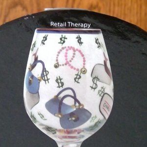 Delish Hand-painted Wine Glass with Box